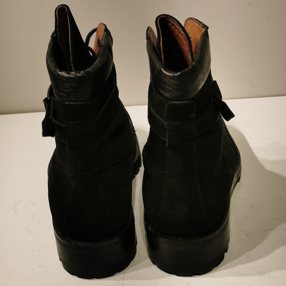 NEW VERSACE CLASSIC V2 men's waterproof Black Leather Suède boot - Picture 6 of 11